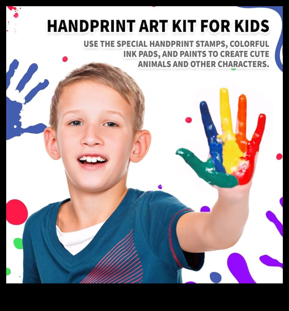 Happy Handprints Rechizite de artă pentru bebeluși fără mizerie pentru expresie creativă 2 Amprente fericite: Rechizite de artă pentru bebeluși fără mizerie